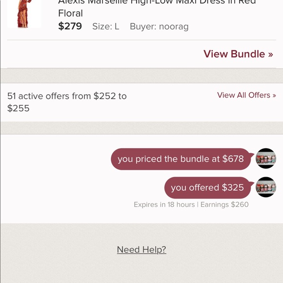 Alexis Marseille High-Low Maxi Dress in Red Floral - Picture 5 of 5